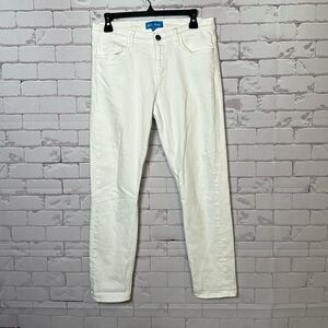 Womens MiH White High Rise Straight Leg Denim Jeans Size 28 European Thick